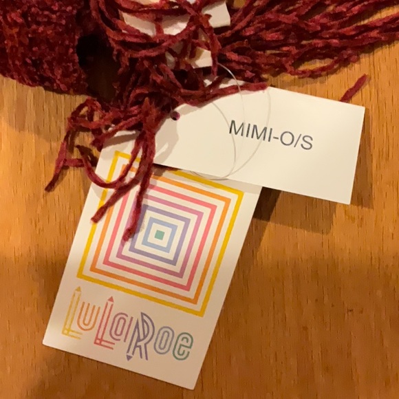 NWT LU LA Rue Mimi Sweater Knit Chenille Wrap Cape Burgundy-rust button … - Picture 3 of 4